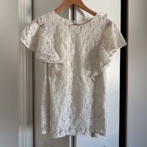 Woman’s cream lace blouse top. Size small